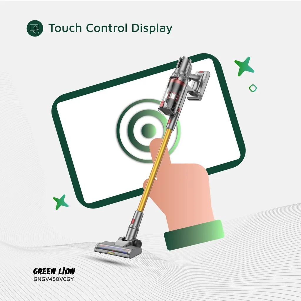 Green Lion GV-450 Cordless Vacuum Cleaner - Gray & Gold (2).webp