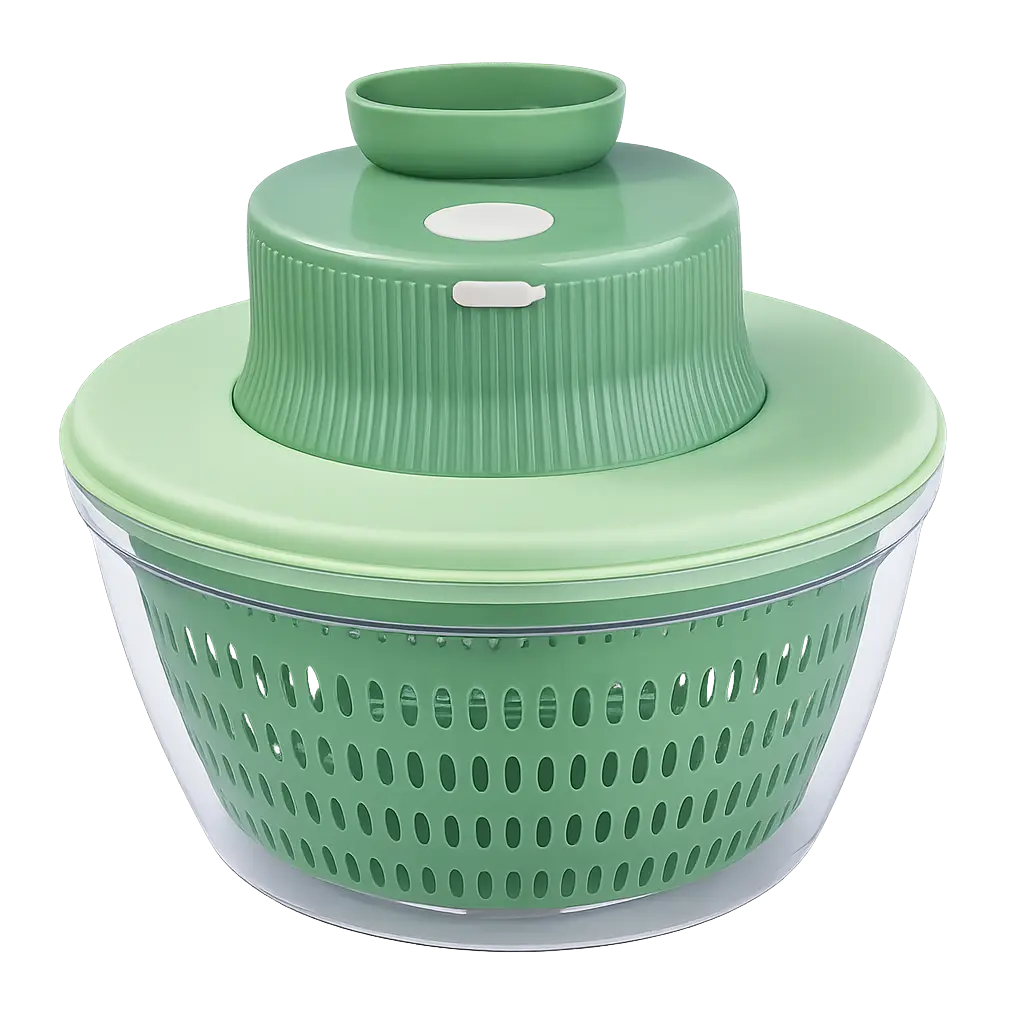 Draining Basket for Salad and Vegetable Drying -Green