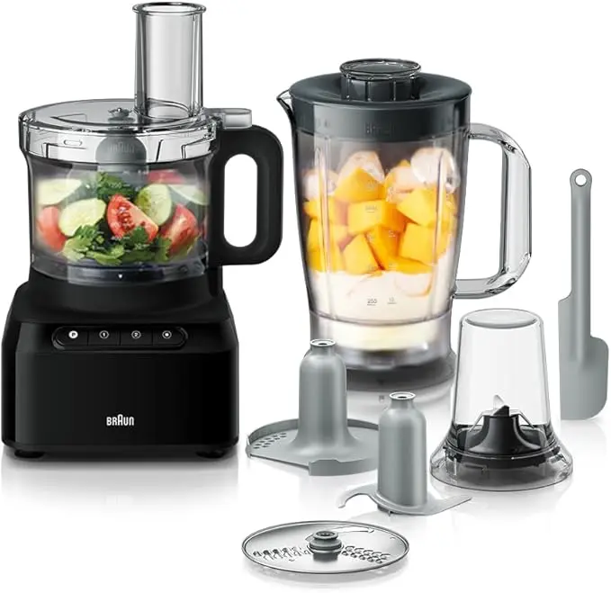Braun Pureease Food Processor Fp 3132 Bk 	800 watts