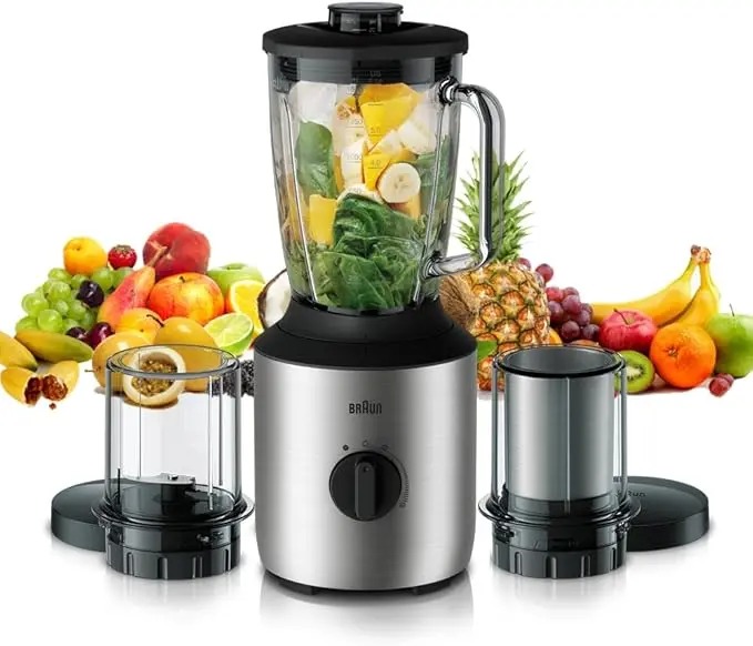 Braun JB 3273 Powerblend Glass Jug Blender JB 3273 1.5 Ltr, 800 Watts