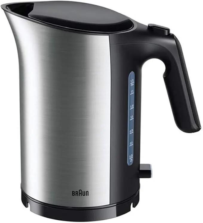 Braun 3000W Electric Kettle, Black, 1.7 Liters, Wk 5110 Bk