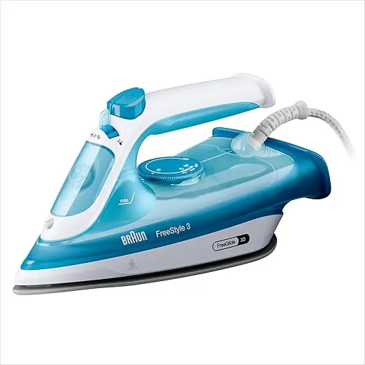 Braun FreeStyle 3 FI3144BL Steam Iron with FreeGlide 3D Technology 2400 watt