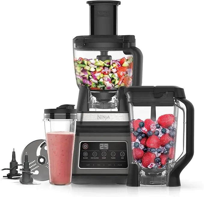 Ninja Mixer with Auto-iQ Food Processor, Stand Mixer & Personal Blender BN800